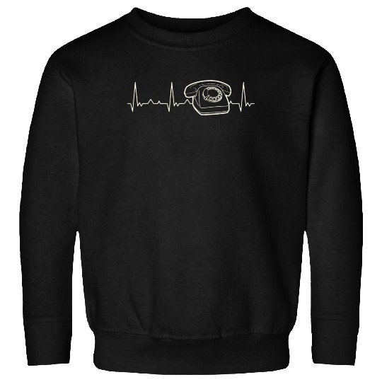 Phone Telephone Classic. Heart. Love. EKG. Pulse. Sweatshirts