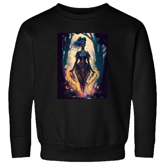 Black Nature Goddess - African American, Woodland Sweatshirts