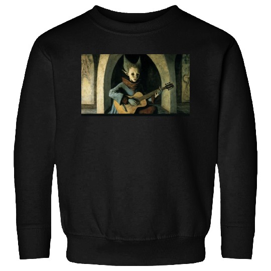 boy playing guitar painting style Remedios Varo Sweatshirts