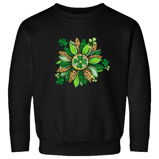 Sunflower Green With Leopard Sweatshirts