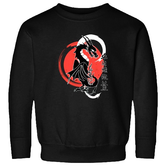 Black dragon, red moon Sweatshirts