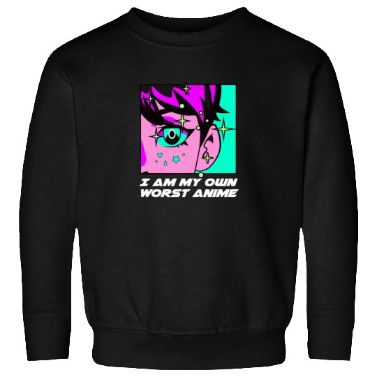 I Am My Own Worst Anime Manga Emo Japanese Animati Sweatshirts
