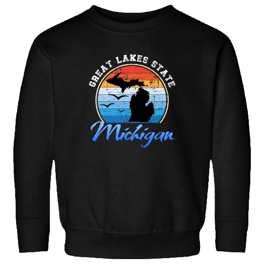 Michigan The Great Lakes State Sweatshirts