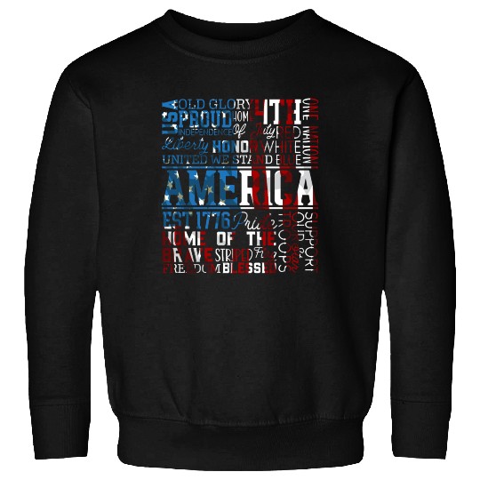 Patriotic Veteran USA Flag American Memorial Day Sweatshirts