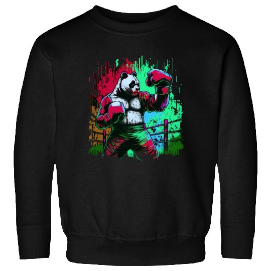 Funny Colorful Panda Boxer MMA Martial Arts Sweatshirts