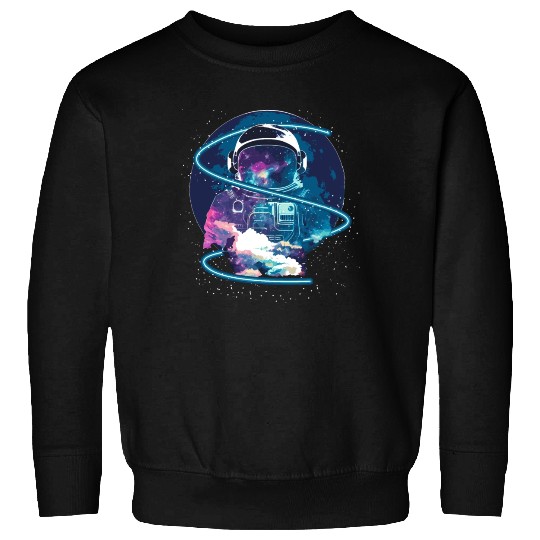 Galaxy Astronaut Full Moon Astronomy Space Science Sweatshirts
