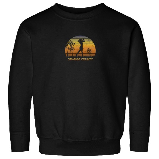 Retro Orange County Women's Golf Golfing Fan Sweatshirts