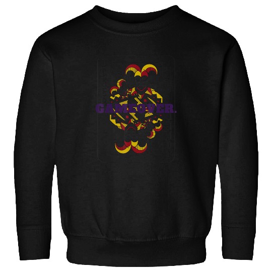 GAME OVER Joker Playing Card Sweatshirts