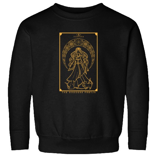 The Goddess Freyja in Fortune Tarot Card (Gold) Sweatshirts