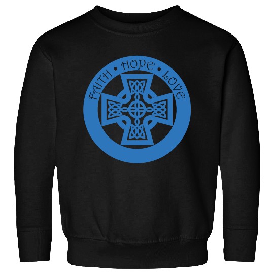 Timeless Celtic Cross With Faith Hope Love Sweatshirts