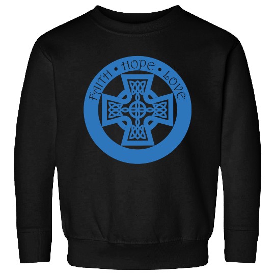 Timeless Celtic Cross With Faith Hope Love Sweatshirts