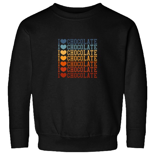I Love Chocolate Retro Vintage Sweatshirts