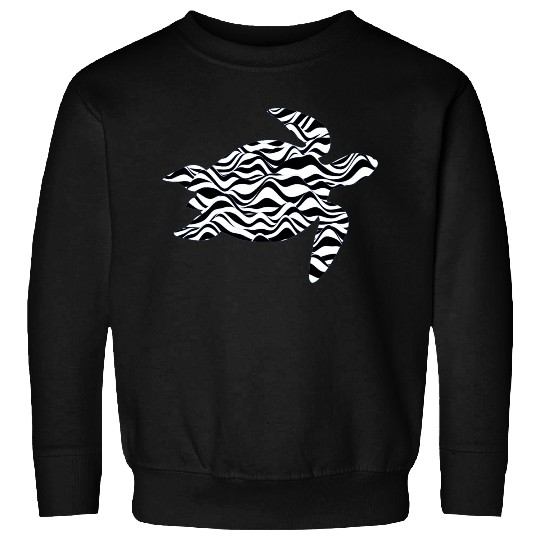 Ocean Sea Turtle, Beautiful white Foamed Waves of Sweatshirts