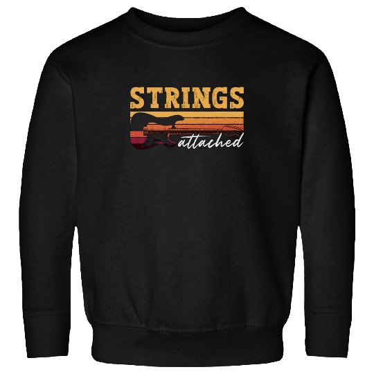 Bass Guitar String Attached Guitarist Bass Player Sweatshirts