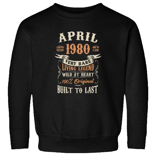 April 1980 Birthday Surprise Sweatshirts
