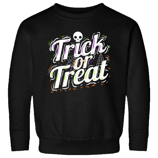 Trick Or Treat Spiderweb Halloween Sweatshirts