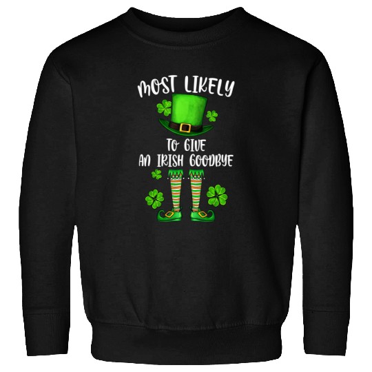 Irish Shamrock St Patricks Cow Sweatshirts