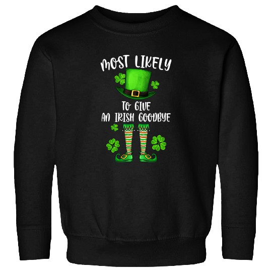 Irish Shamrock St Patricks Cow Sweatshirts