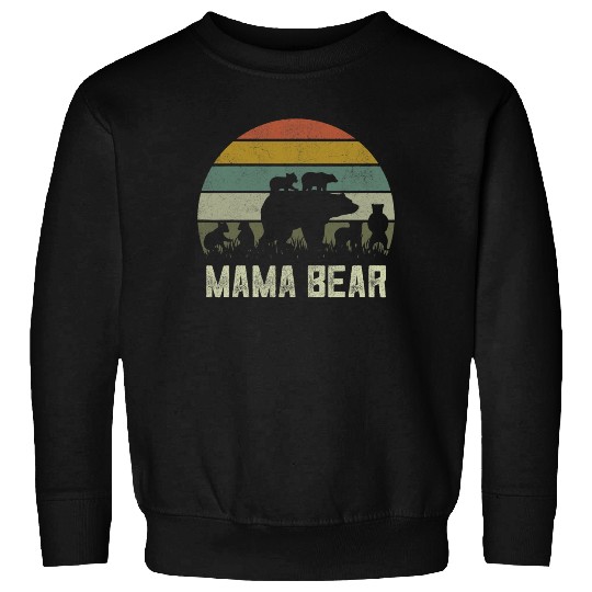 Grandmother Mothers Day 6 Cub Kids Mama Bear Sweatshirts