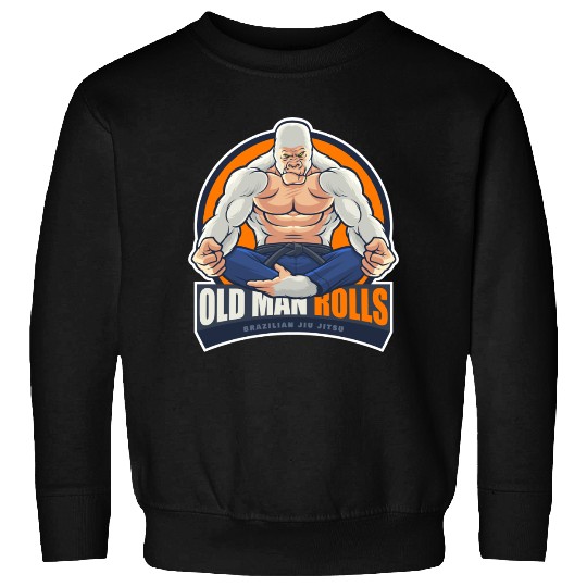 Old Man Rolls Gorilla Jiu Jitsu Fighter Sweatshirts