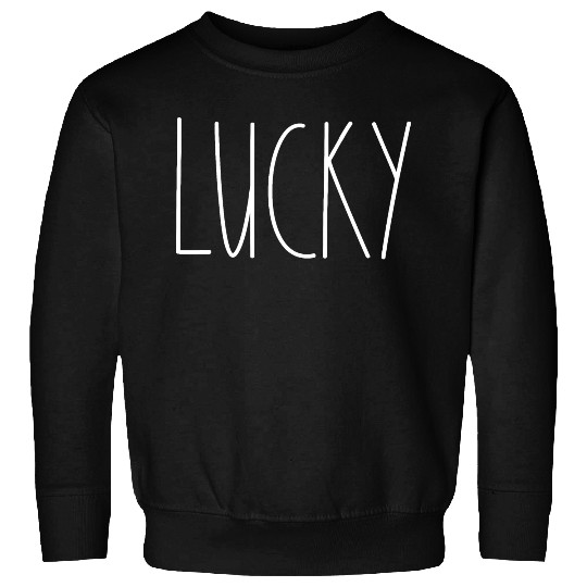 Lucky White Rae Dunn Inspired Minimalist Decor Sweatshirts