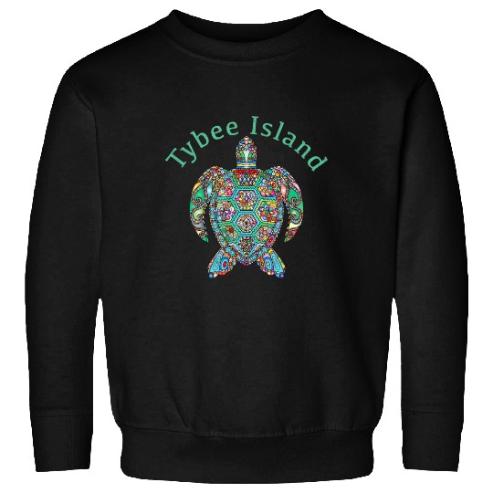 Tybee Island Sweatshirts Tribal Turtle Gift Sweatshirts