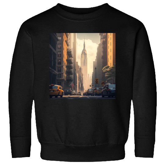 New York City Art Iconic Place Drawing Canvas Sweatshirts