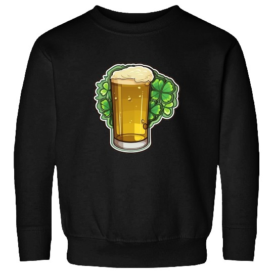 Irish Beer with Shamrock Leaf Sweatshirts