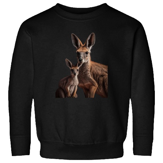 Adorable kangaroo mother with her baby wild animal Sweatshirts