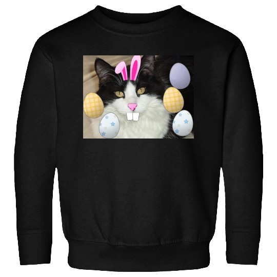 Easter Bunny Cat Face Decor Sweatshirts