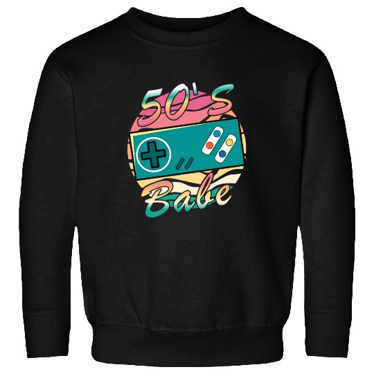Gamer Girl Babe Retro 50s 1950 Sweatshirts
