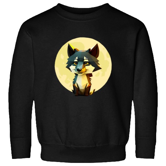 Wolf howling at the moon graphic Sweatshirts