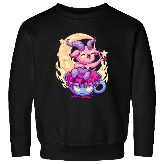 Pastel Goth Kawaii Baphomet Tea Sweatshirts