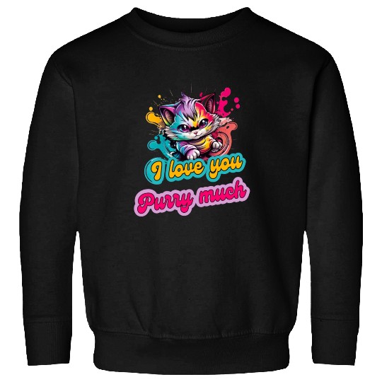 Street Style Cat Graffiti Purry Much Art Sweatshirts