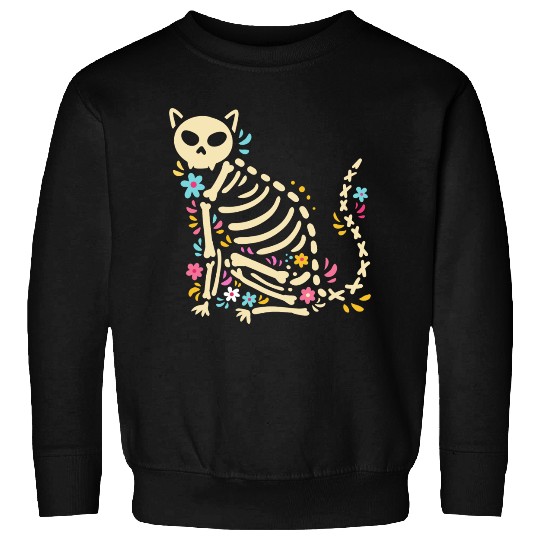 Halloween Cat Skeleton Sweatshirts