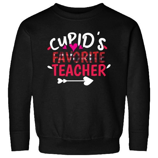 Plaid Cupid Favorite Teacher Valentines Day Sweatshirts