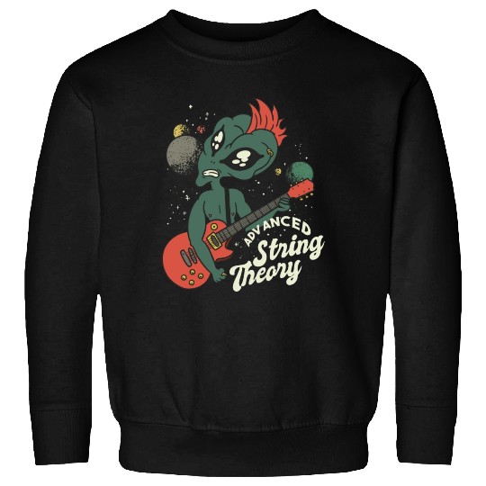 Alien Guitar Nerd Ufo Punk String Theory Sweatshirts