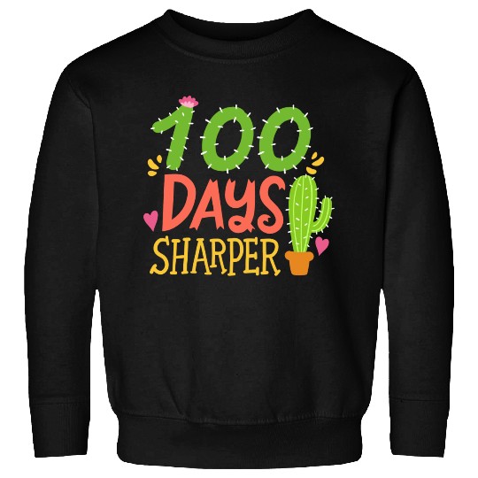 100 Days Of School Student Teacher Cactus Sweatshirts