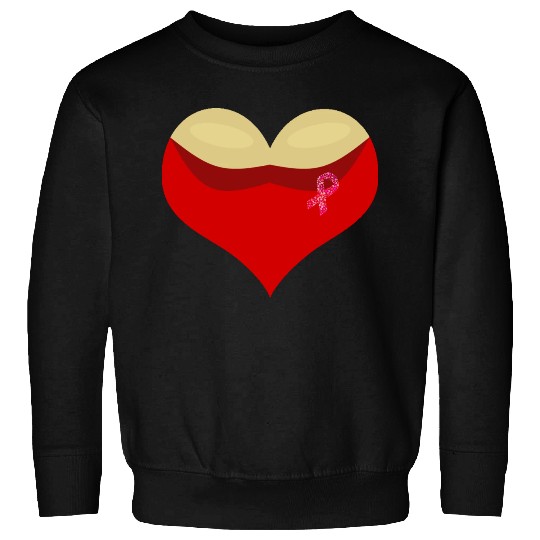 Cancer awareness Boobies love heart Sweatshirts
