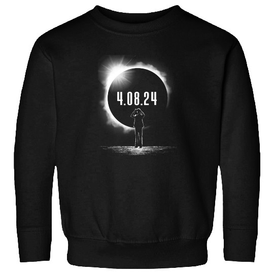 Total Solar Eclipse Man Silhouette 4.08.24 Men's Sweatshirts