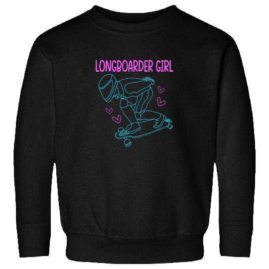 Skateboarding For Women Longboard Girl Sweatshirts