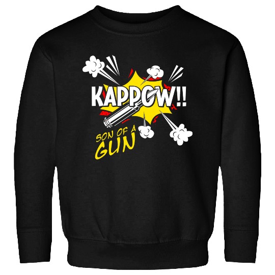 Kappow Bullets Gun Explosion Big Bang Aesthetic Sweatshirts