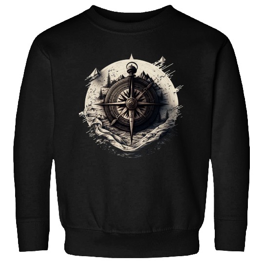 navy compass Sweatshirts
