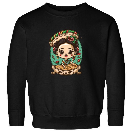 Frida Kahlo & Tacos Funny Cinco De Mayo Mexican Sweatshirts