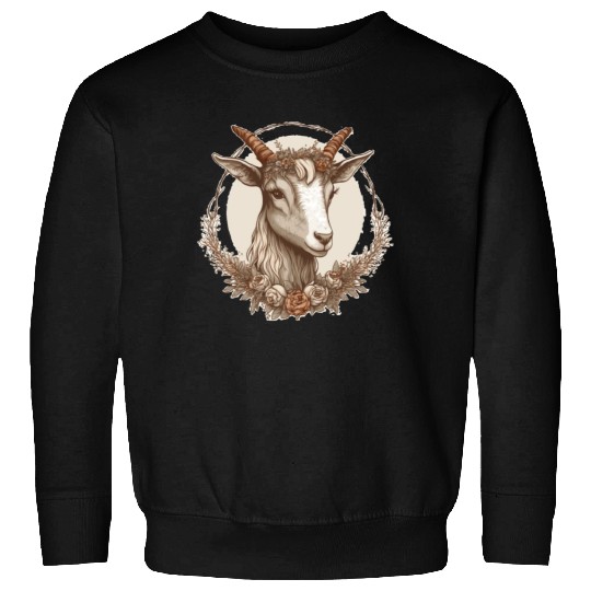 Flower Crown Goat Floral Farm Animal Pet Sweatshirts