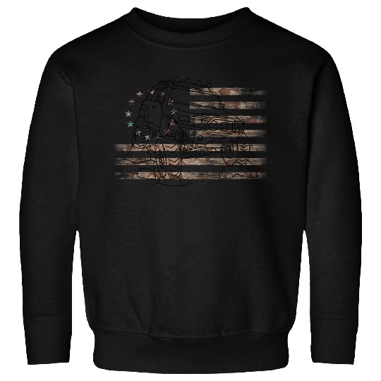 Adventure 101 FJ cruiser Camo US Flag 4wd Overland Sweatshirts