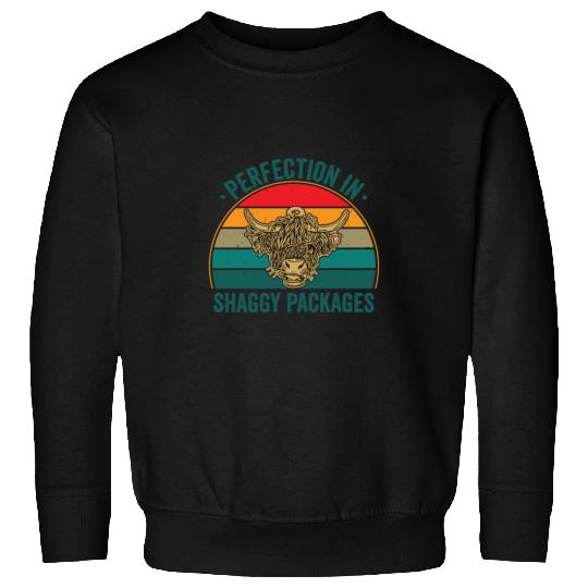 Perfection In Shaggy Packages Highland Cow Sweatshirts