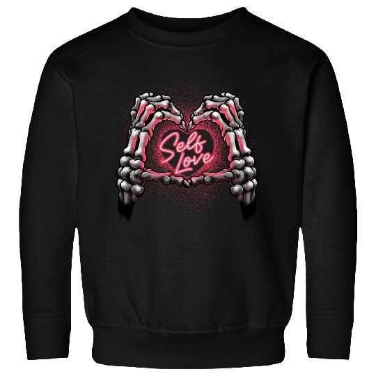 Self Love Bones Heart Sweatshirts