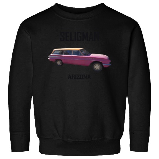 Old car city of Seligman in Arizonna, US Route 66 Sweatshirts