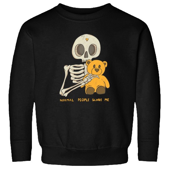 Normal People Scare Me Skull Halloween Sweatshirts